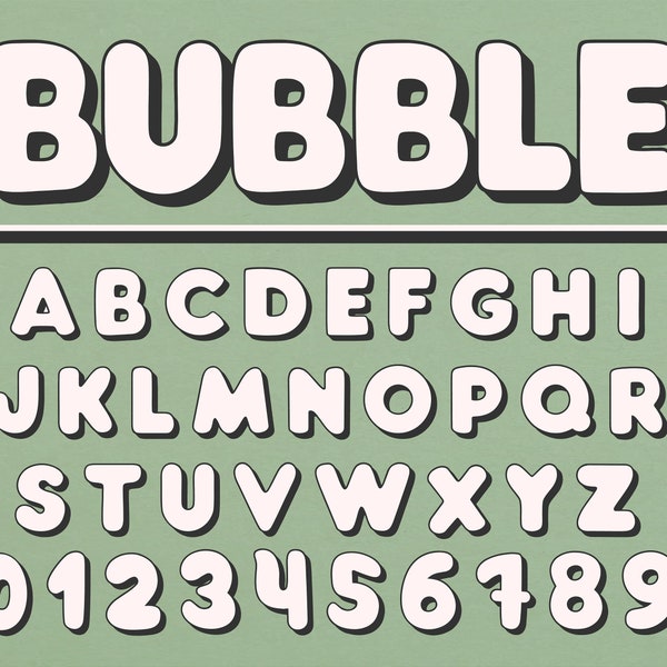 Alphabet Stencils Bubble Letter Etsy sterreich