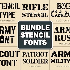 Stencil Fonts Army Font Military Font Military Stencil Font Army Stencil Font Stencil Letters Military Style Font Stencil Fonts Cricut