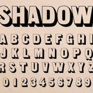 Schaduwlettertype Schaduwscriptlettertype Slagschaduwlettertype Letters met schaduwlettertype Bellenletters met schaduwblok Schaduwlettertype Schaduwschrijflettertype
