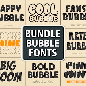 Fonte Bubble Fonte Groovy Retro Groovy Fonte Graffiti Fonte Bubble Font Cricut Bubble Font Cut Bubble Alfabeto Bubble Letters Svg Bundle Fontes