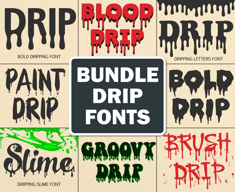 Drip Font Dripping Font Blood Dripping Font Honey Drip Font Dripping