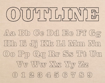 Outline Font Hollow Font Bold Outline Font Block Outline Font With Outline Font With Black Outline Hollow Letters Outline Script Thick Font