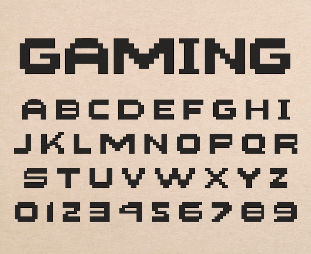 Game Font Pixel Font Gamer Font Pixel Art Font Pixel Text Font Game
