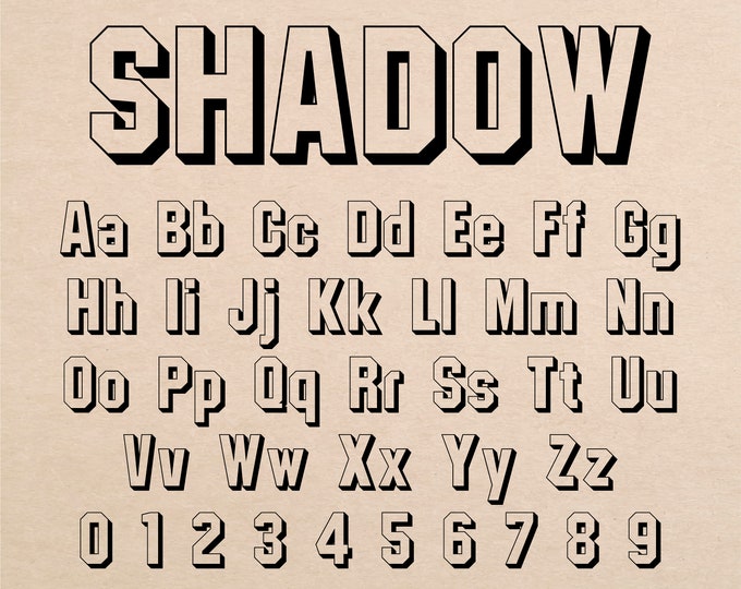 Shadow Font Block Shadow Font Shadow Script Font Shadow Font Style ...