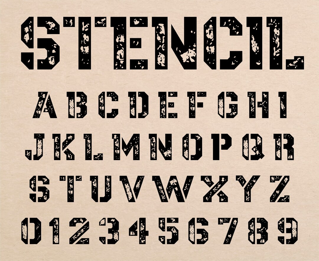 Stencil Font Army Font Military Font Distressed Font Grunge Font