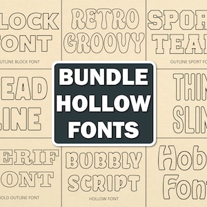Omtreklettertype Omtrekletters Hol lettertype Vet omtreklettertype Blokomtreklettertype Holle letters Omtrekscriptlettertype Dik omtreklettertype Cricut