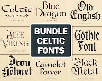 Fuente celta, fuente irlandesa, fuente gaélica, letras celtas Svg, alfabeto de fuente celta, estilos de fuente celta, letras gaélicas Svg, fuente de letras irlandesas
