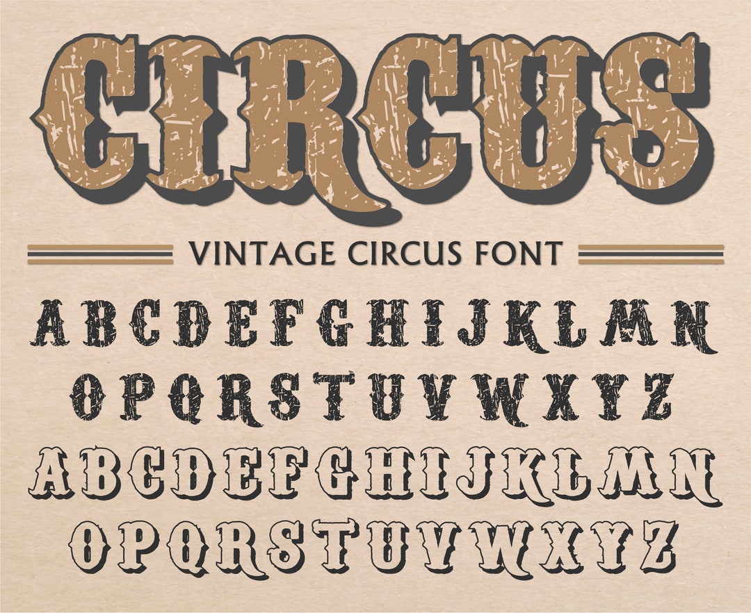 Circus Font Carnival Font Old Circus Font Vintage Circus Font Circus