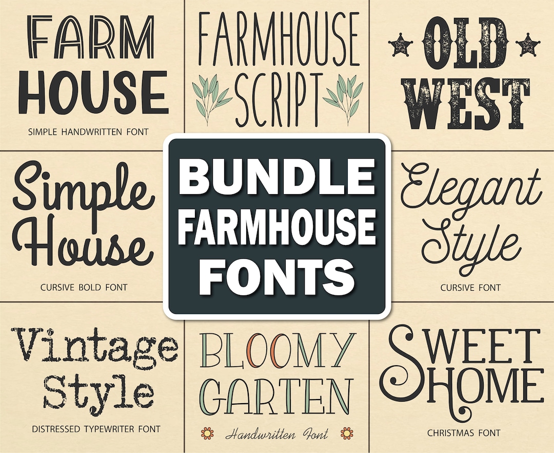 Farmhouse Font Country Font Home Font Rustic Font Farmhouse Lemonade