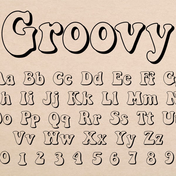 Groovy Font Groovy Retro Font Groovy Script Font Groovy 70s Font Groovy 60s Font Groovy Alphabet Font Groovy Letter Font Groovy Bubbly Font