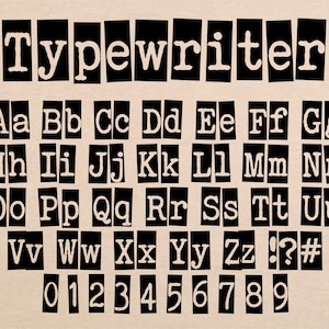 Typewriter Font Type Font Block Font American Typewriter Font Old Typewriter Font Vintage Typewriter Font Cricut Font Typewriter Letters Svg