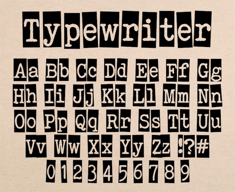 Typewriter Font Type Font Block Font American Typewriter Font Old