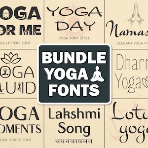 Police de yoga Lettres de yoga Style de police de yoga Police de studio de yoga Police de cours de yoga Namaste Svg Poses de yoga Svg Police de yoga Cricut Police de jour de yoga Texte de yoga