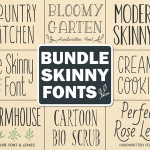 Thin Font Farmhouse Font Tall Thin Font Nature Font Country Font Skinny Font Slim Font Tall Skinny Font Thin Letters Thin Script Bundle Font