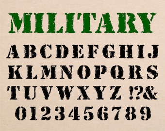 Military Font Military Stencil Font Stencil Font Army Font Army Stencil Font Stencil Letters Font Military Style Font Script Stencil Font