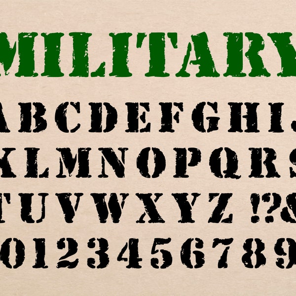 Military Font Military Stencil Font Stencil Font Army Font Army Stencil Font Stencil Letters Font Military Style Font Script Stencil Font