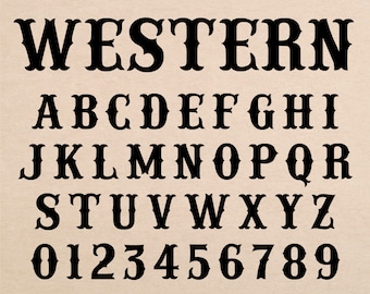 Western Font Wild West Font Old West Font Western Font Styles Cowboy Font Cowgirl Font Old Western Font Western Script Country Font