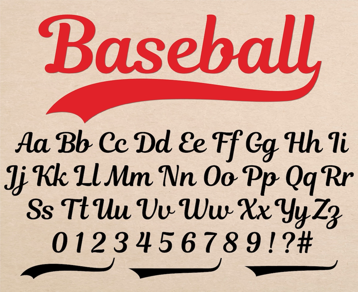 What Is The Baseball Font With Tail