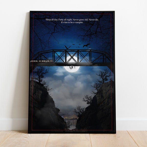 The Lost Boys « Bridge Initiation » #1 - Impression giclée d'art, impression haute qualité, design d'art moderne, maison, affiche de film