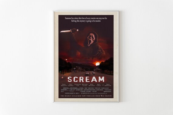 Ghost Face Scream Scary Movie Poster Print by Chris Oz Fulton