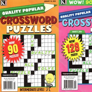Lot of 2 Kappa Quality Popular Crossword Puzzles Digest Size