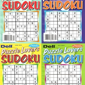 Lot Of 4 Dell Puzzle Lovers Sudoku