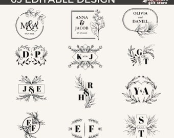 63 Unique Design | Cutting Board & Kitchen Towel Designs | Floral Frame | Last Name SVGs | Perfect for Invitations