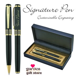 Stylo Signature Mariage Métal Argenté Et Doré - Set 2 Pièces Avec Support - Pour Livre D'or Et événements