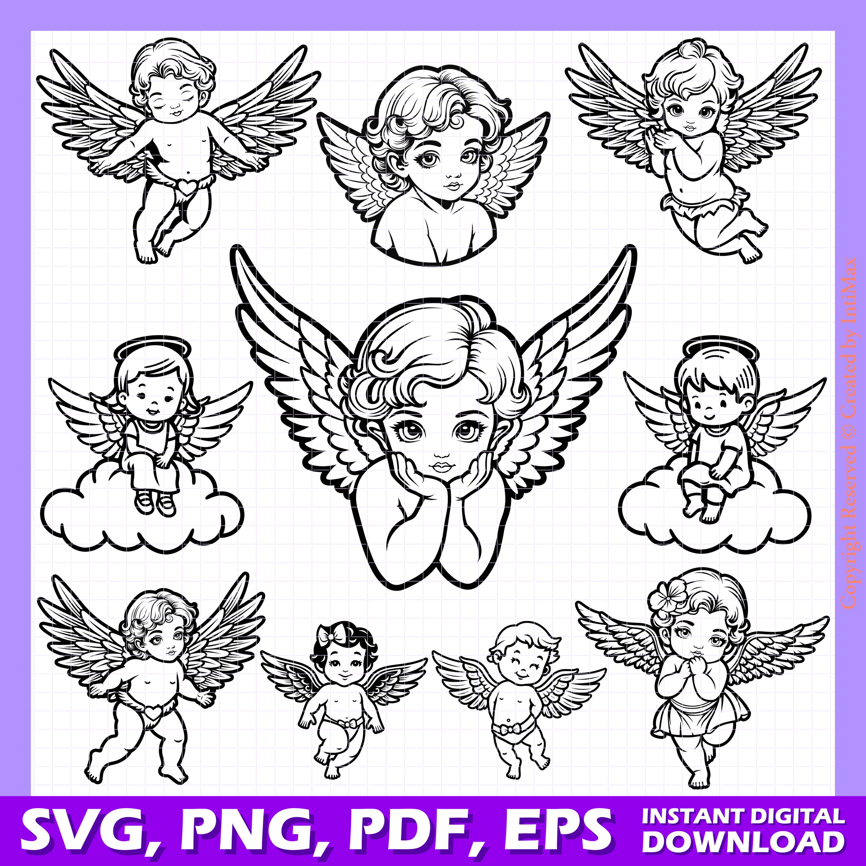 Angel boy svg - Etsy México, image size:3000x3000