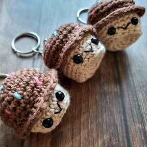 Crochet Muffin Key Chain