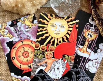 RIDER WAITE TAROT Deck, Rider Tarot Deck Set, Tarot Decks Black,  Tarot Decks For Beginners, Tarot Decks Handmade, Rider Tarot Cards