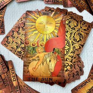 Tarot Deck 78 Karten, Glücksrad, Tarot Deck mit Buch, Goldfolien Tarot Deck, Bestseller Tarot Deck, GRATIS Tarot Karten Tasche
