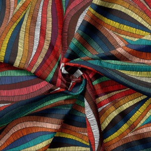 Colorful Satin Fabric, Designer Fabric By The Yard, Elegant Dress Fabric