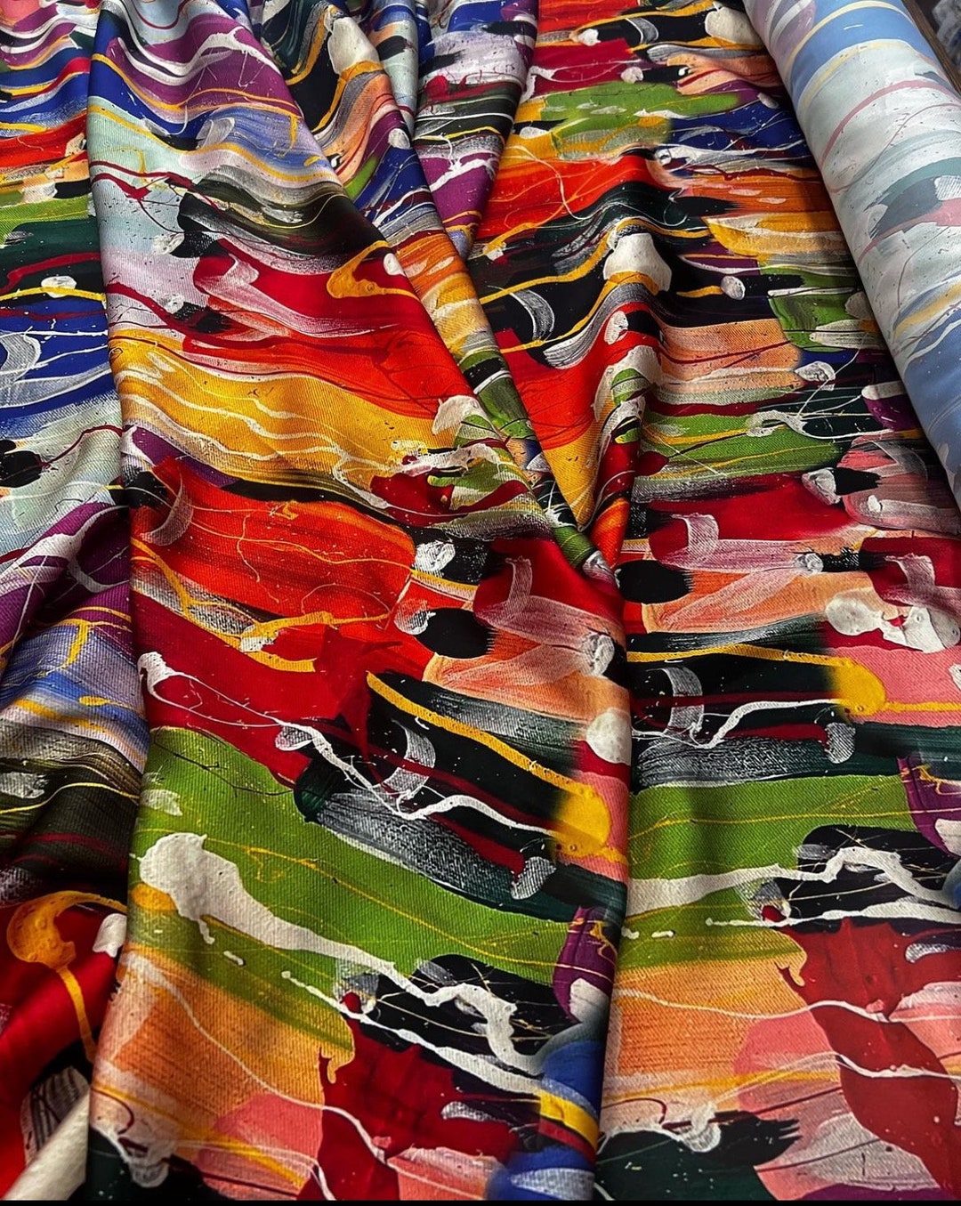 Colorful Silky Satin Fabric, Fabric by the Yard, Fabric for Dress Etsy