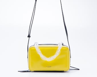 TSUKI Cuboid Bag_Lemon yellow