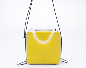 TSUKI Square Bag_Lemon yellow