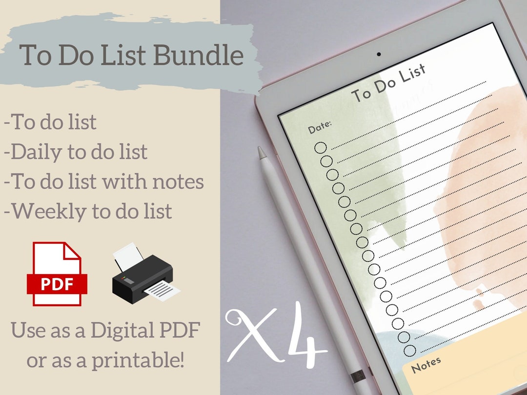 Goodnotes to Do List Template PDF Printable or Digital to Do List With Goodnotes to Do List Template PDF Printable or Digital to Do List With