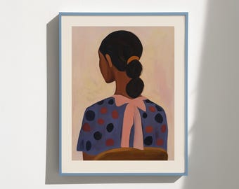 Abstract Woman Art Print: Mid-Century Modern, Boho Chic (Digital Download)