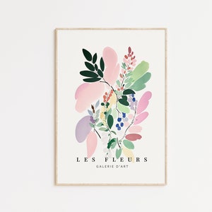 Blumen Wandkunst, Matisse Druck, druckbare Download, botanische Wandkunst, florale Illustration, Pastell Blumen Poster, Blumenkunst, Blumendesign