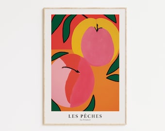 Abstract Peach Print: Modern Kitchen Wall Art (Digital Download)