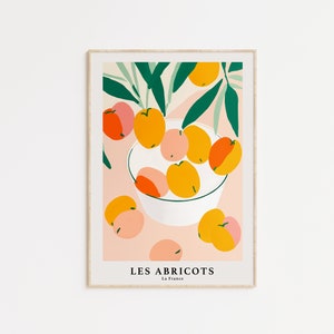 Apricot Fruit Market Print: Botanical Kitchen Wall Art (Digital Download)