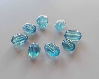 Natural Aquamarine Carving, Handcrafte Carving, Handmade  Carving, Loose  Carving ForJewelry Making, 8 Pieces Carving,