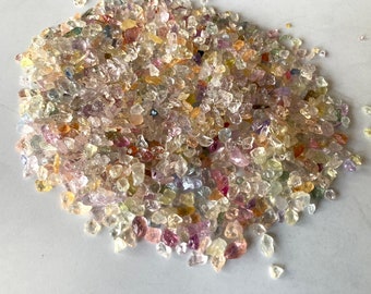 AAA Natural Multi Sapphire Raw, Loose Gemstone Chips (5-3mm)