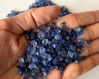AAA + Natural Dark Blue Sapphire Raw, Loose Gemstone Raw, Genuine  Blue  Sapphire Rough, Raw For Jewelry Making,