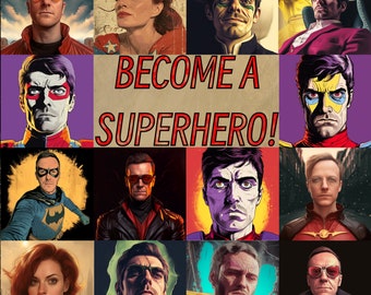 Retro Superhero Portrait - Become a Superhero