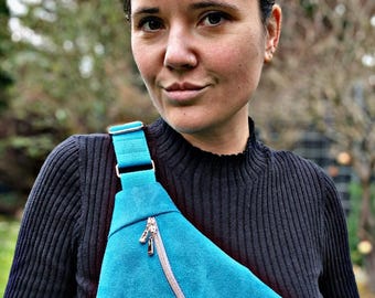Bauchtasche Wildleder XXL