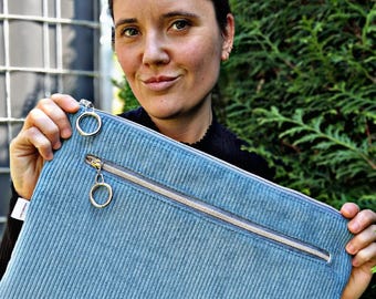 Laptoptasche Cord Pastell