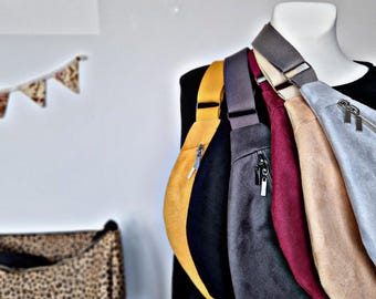 Bauchtasche Wildleder XL