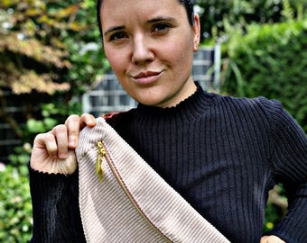 Bauchtasche Cord Small Pastell