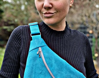 Bauchtasche Wildleder XXL